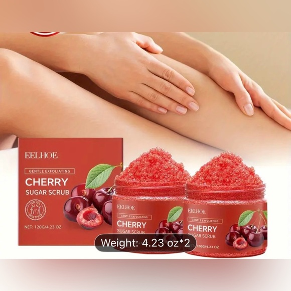 Cherry Sugar Scrub 2 Jars 4.23 oz Each Jar - Picture 9 of 10